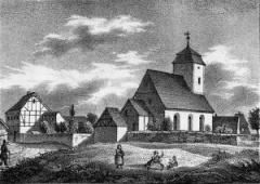 Dorfkirche von Portitz um 1850